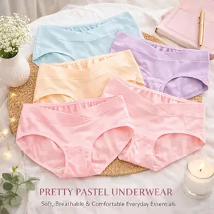 Polini - Paket Hemat 6&12Pcs Celana Dalam Ibu Hamil Maternity Panties Low Waist Celana Dalam Bahan Katun 3905