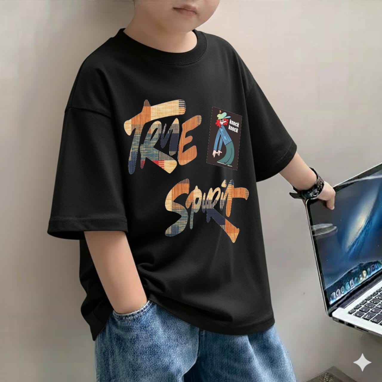 Kaos Distro OVERSIZE TRUE SPIRIT Anak Laki-Laki/Fashion Anak Laki-Laki Kekinian/Baju Anak Laki-Laki Model Terbaru/Kaos Anak Laki-Laki Viral