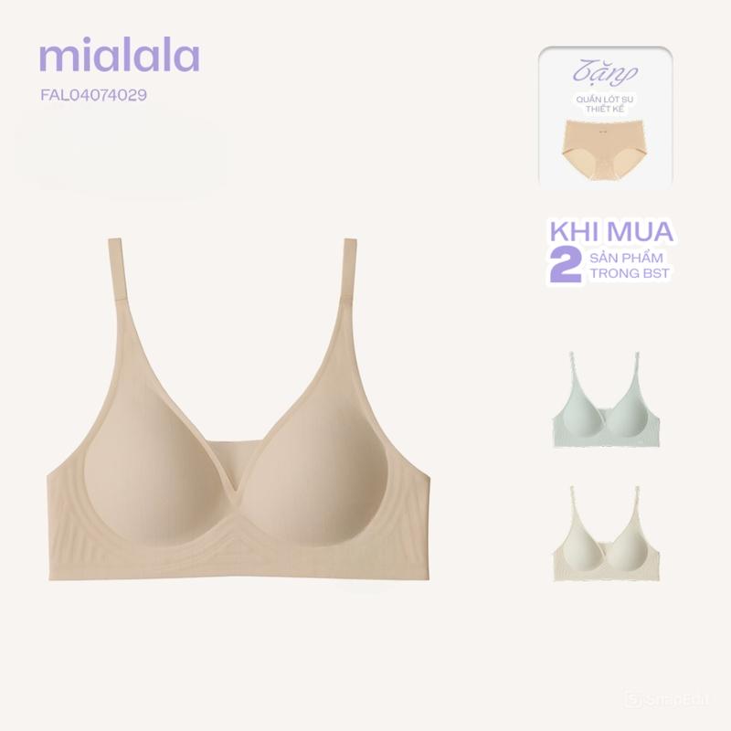  Mialala Áo ngực su không gọng đệm mỏng 1cm nâng đẩy nhẹ nhàng 4029 FAL04074029 chất liệu cao cấp màu da trung tính dễ phối đồ 
