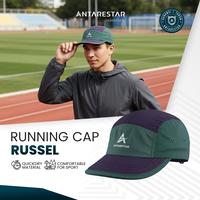 Gambar ANTARESTAR Topi  RUSSEL Running Hiking Casual Quick Dry Taslon Ringan & Breathable Adjustable Head Strap untuk Olahraga & Outdoor | TRS - Green Purple dari ANTARESTAR Kab. Bekasi 1 Tokopedia
