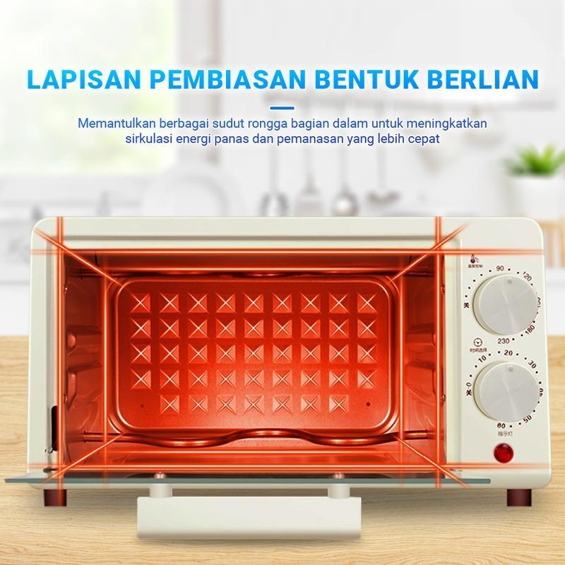 Finito OVEN PEMANGGANG LISTRIK Penghangat Makanan kapasitas 12 Liter oven listrik low watt 12 L-800 Watt 4