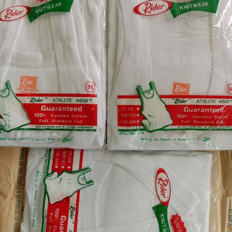 3 Pcs singlet Rider R 123b / R 123 b kaos dalam singlet pria dewasa salur bahan katun nyaman Tank 0