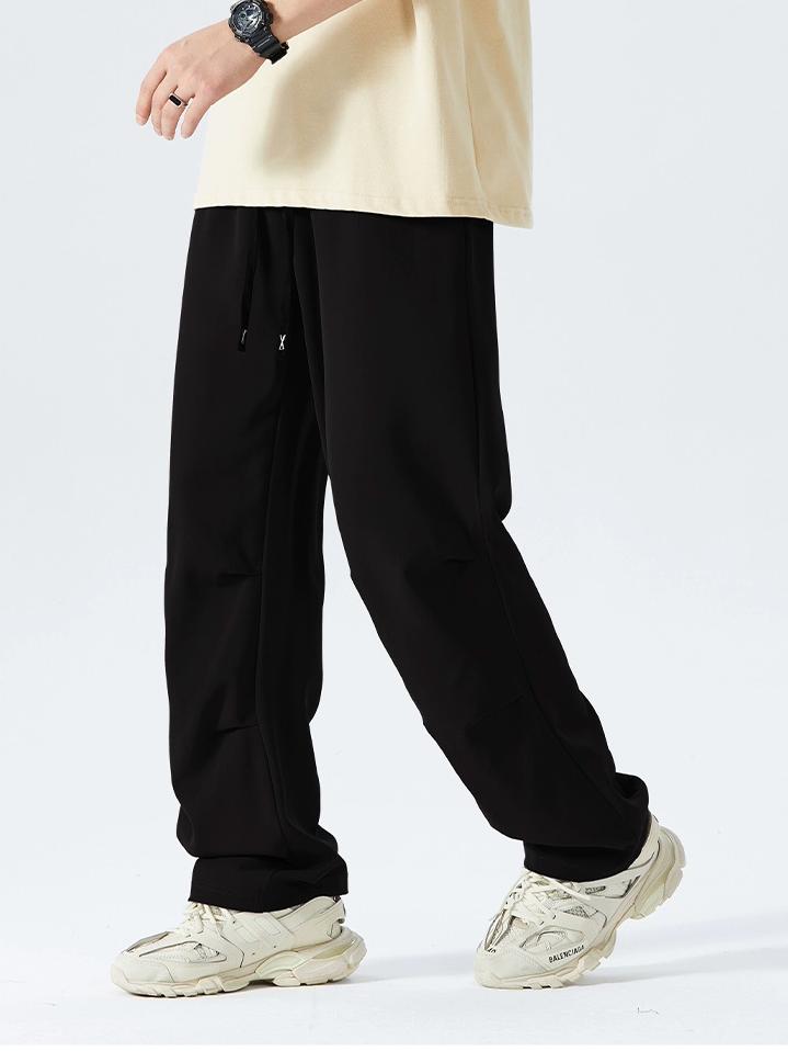 Celana Panjang Unisex Saku Ritsleting Cepat Kering TENCEL Fabric Keren Bernapas Elastisitas