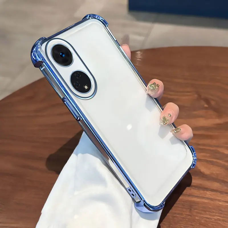 Ốp Điện Thoại, Ốp Cho OPPO A78 5G, Reno 8T 5G, Reno 8T 4G, Túi Khí Từ Tính Không Dây Mềm Sang Trọng, Chống Sốc, Ốp Điện Thoại Trong Suốt, Ốp Điện Thoại Mạ Điện Tử Bốn Góc 7