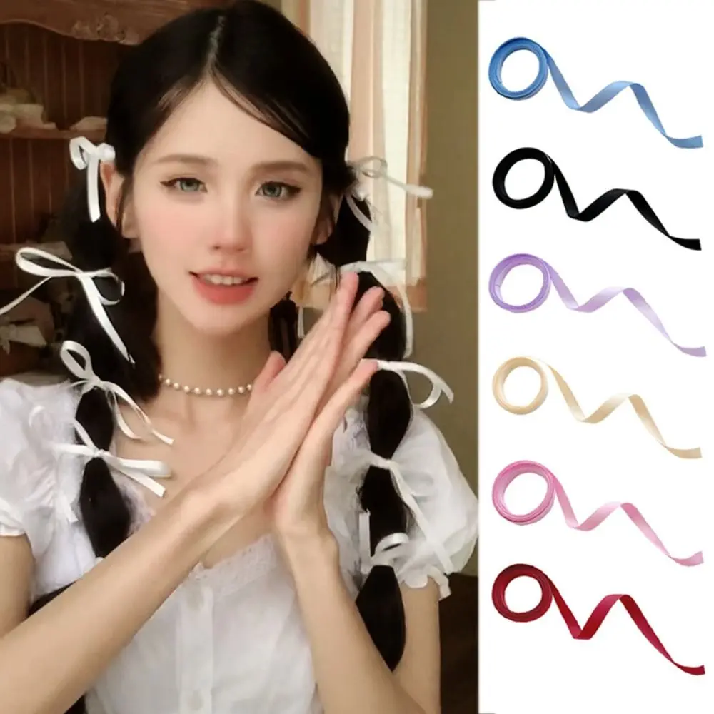 New Colorful Braided Ribbon Hair Band Long Twist Headband Hair Accessories Headwear Ponytail Holder Girls