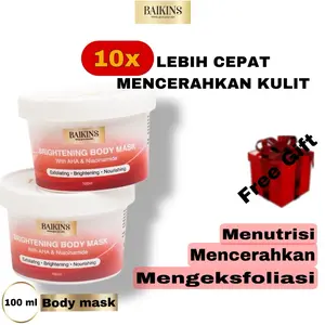 Masker pencerah badan whitening | baikins Memutihkan Mencerahkan dengan aroma parfum tahan lama