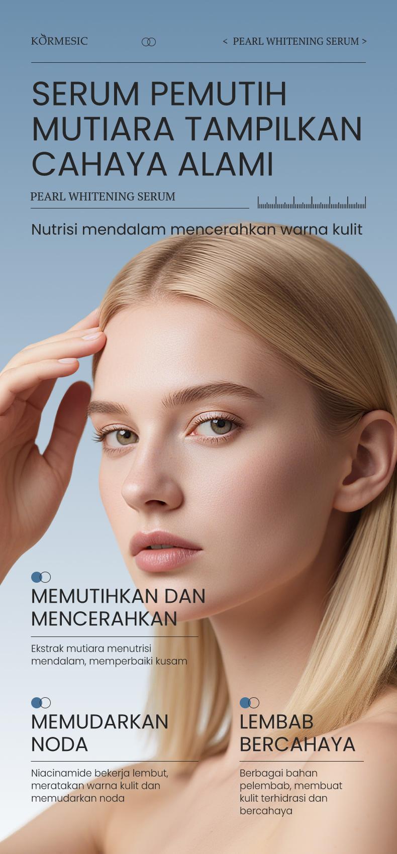 KORMESIC Serum Pearl Gold Brightening 40ml  Mengurangi Garis Anti