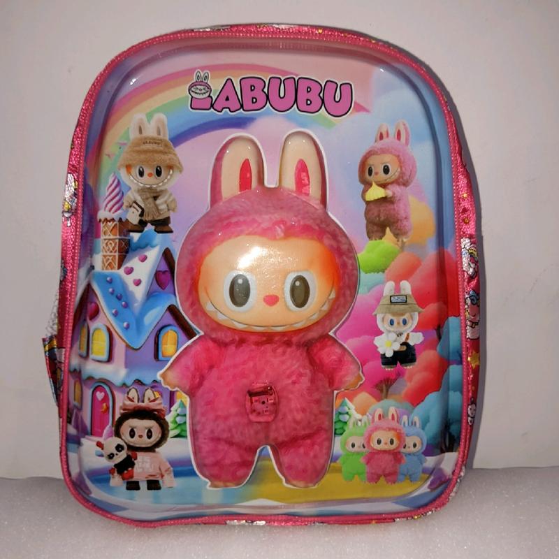 TAS SEKOLAH ANAK TK CEWE GAMBAR LABUBU BER LED (DUA RUANGAN)TAS RANSEL ANAK GAMBAR FASHION 7
