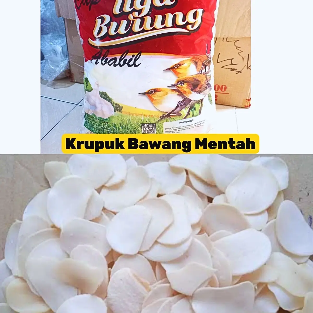 [1 Kg] Kerupuk Bawang Mentah Kiloan