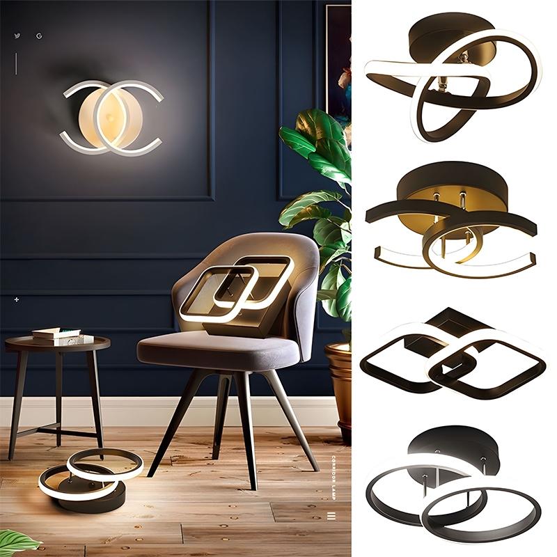 Product Introduction of 3 Warna Lampu Lorong Plafon LED Ceiling Light Lampu Hias Rumah Ruang Tamu Kamar Minimalis Tempat Lampu Plafon LED Ceiling lamp 36W Ruang Tamu Kamar Minimalis Tempat Lampu 68