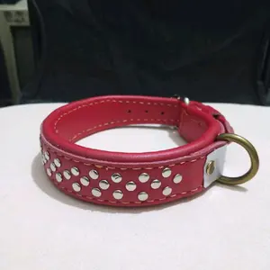 kalung anjing kampung bahan kulit ukuran 2 jari