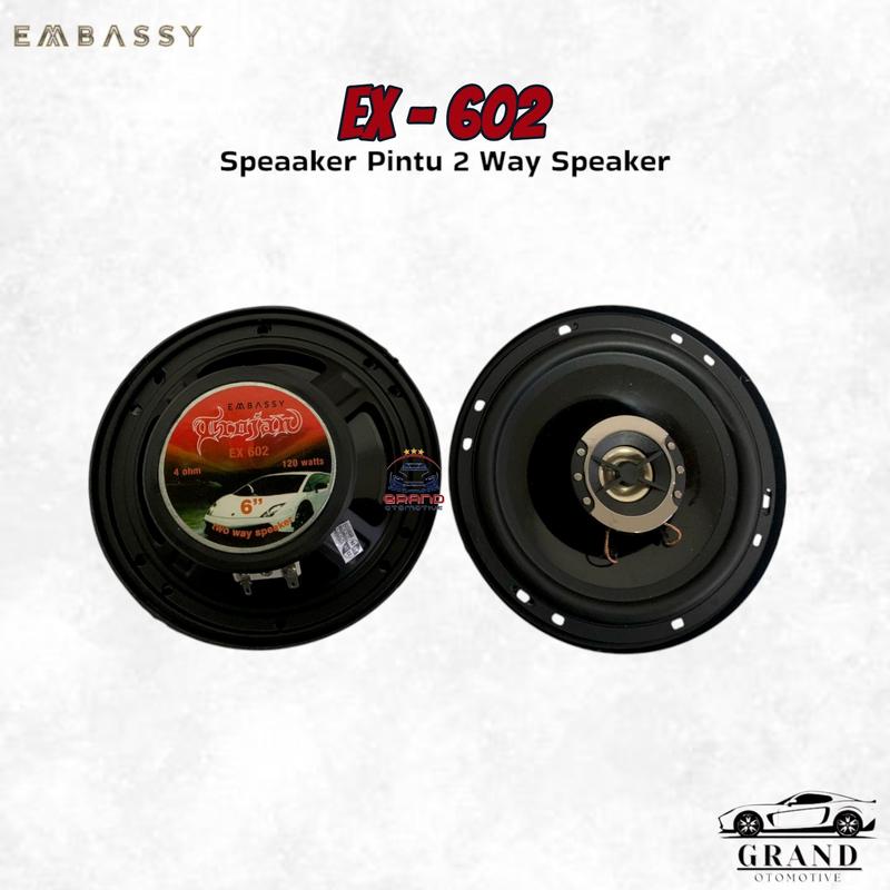 Speaker Pintu Mobil 6 Inch Coaxial 120 Watt Embassy EX-602 1