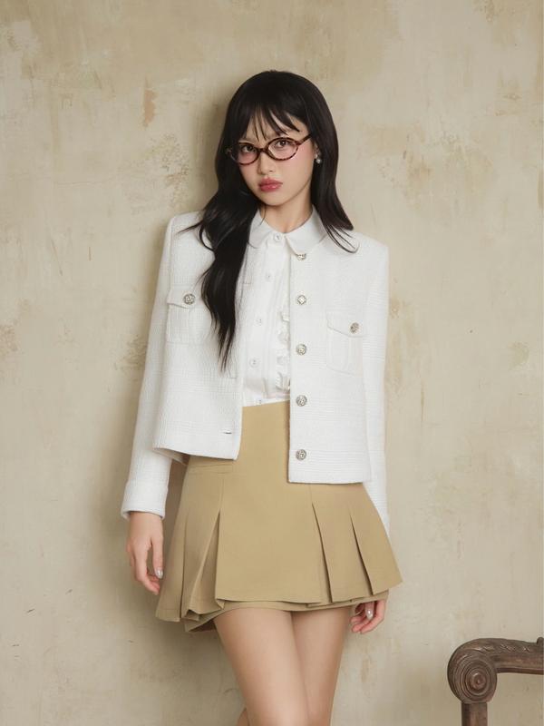  ARA - Chân váy kaki xòe xếp ly bản to Cerin Skirt Cv72 