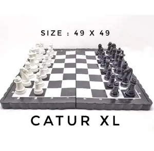 COD MAINAN PAPAN CATUR UKURAN BESAR XL LENGKAP DENGAN BIDAK / PAPAN CATUR PLASTIK UKURAN XL DAN M