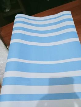 Product Review of wanfish blue stripe design wallsticker pvc 10m x 45cm self adhesive waterproof from T**💋 2