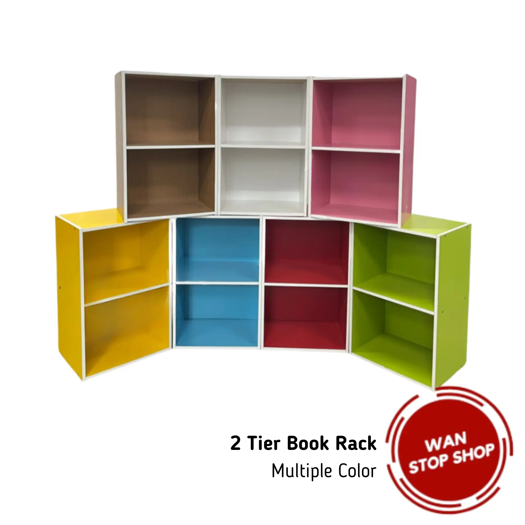 2 Tier Wooden Book Cabinet Multipurpose Book Rack Book Cabinet Bedroom Children's Room Rack Multifunctional Shelves