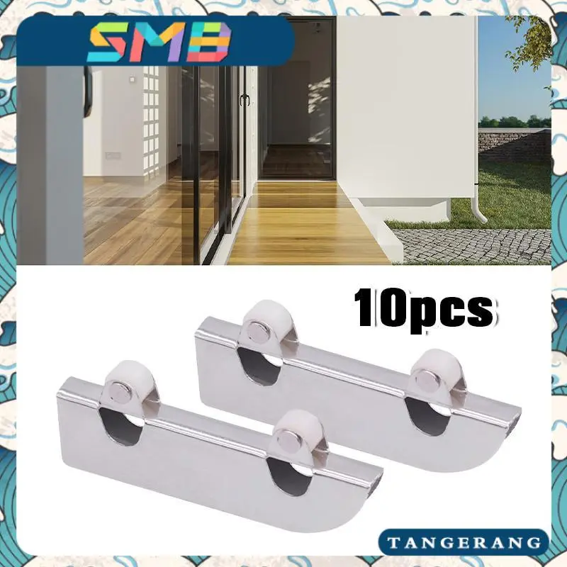 10 Pcs Roda Kaca Geser Stainless Bearing Ganda Halus Untuk Lemari Jendela Pintu Geser
