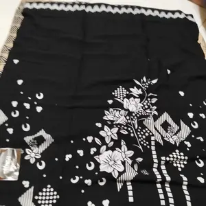 (COD) Sarung batik wanita mbak santri putri bahan goyor premium halus tebal dan terlaris Pekalongan Motif Printing Rayon  Hitam Muslim Dewasa   Bunga  Remaja Katun Lembut