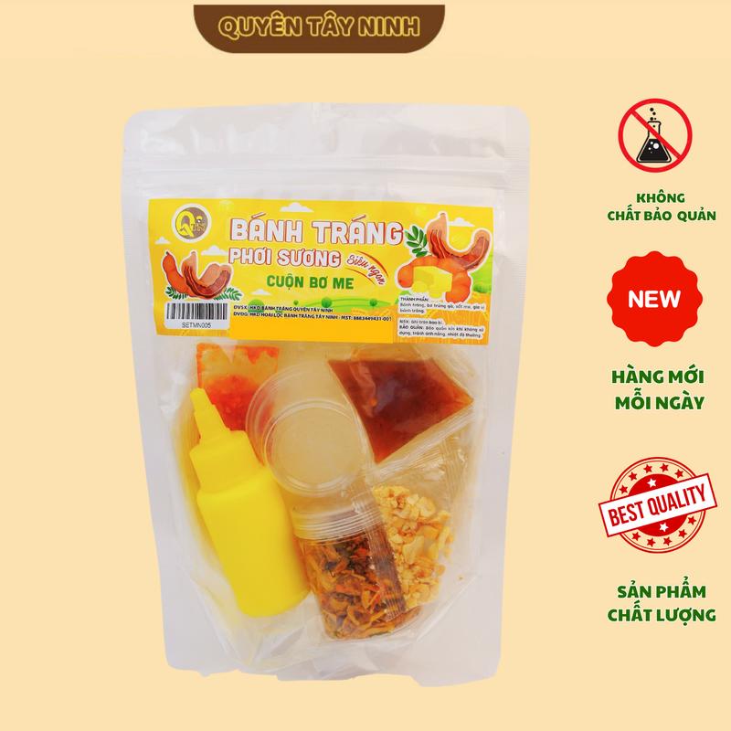 Bánh Tráng Dẻo Cuôn Bơ Me Vip Muối Bò Bơ Béo Muối Sặc Sốt Tắc | Bánh Tráng Quyên Tây Ninh