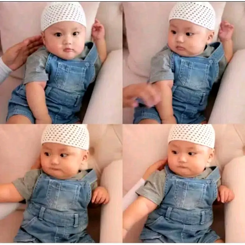 peci rajut bayi usia 0-2 tahun gratis bordir nama /kopiah anak 2-8 tahun free bordir