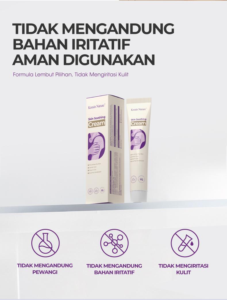Kreain nature Skin Soothing Cream Meringankan eksim , kulit gatal, melembabkan dan melembabkan kulit
