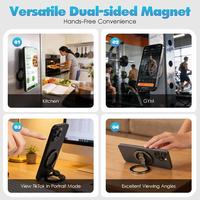 Gambar BlueWow Stand Holder HP Magnetik MagSafe with Fidget Spinner - Grip HP Dua Sisi Kuat untuk iPhone 12-17 Mag Safe Case - Aksesoris Meja, Gym & Travel - Berisi cincin magnet - Hitam dari BlueWow.3C Kab. Tangerang 4 Tokopedia