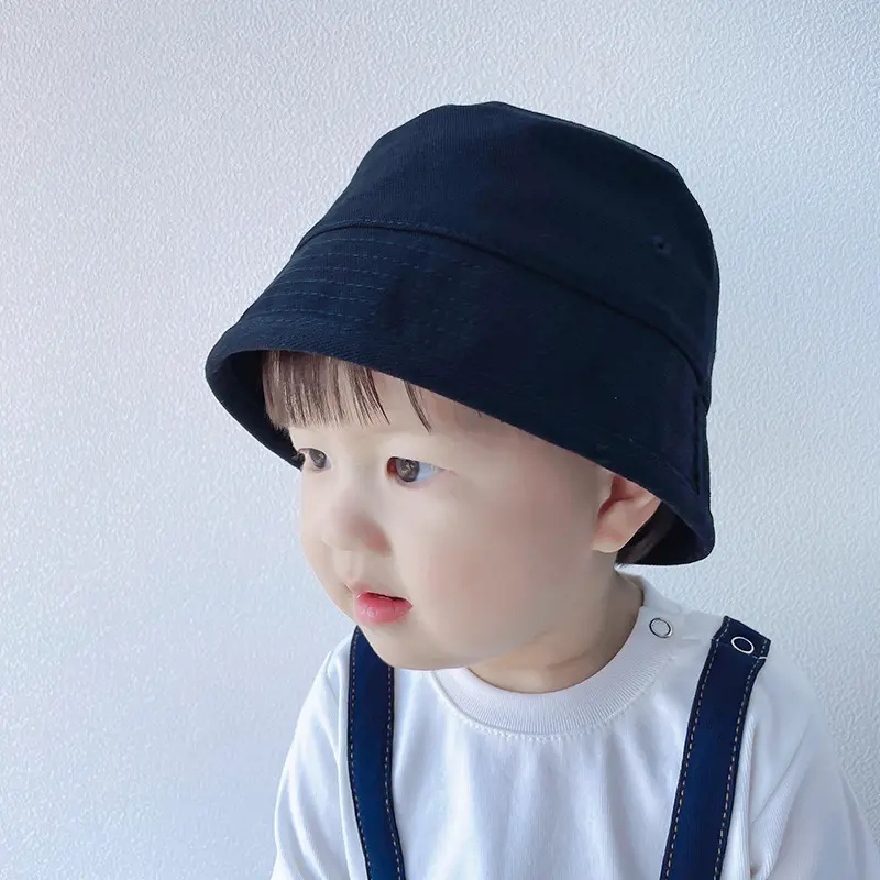 Mũ Bucket Trẻ Em Bé Thiết Kế Đơn Giản, Màu Trơn Làm Bằng Bông, Mũ Ngư Dân, Thích Hợp Cho Trẻ Mới Biết Đi, Phong Cách Mùa Xuân Và Mùa Hè, Cho Bé Trai Và Bé Gái, Mũ Chống Nắng Panama 3