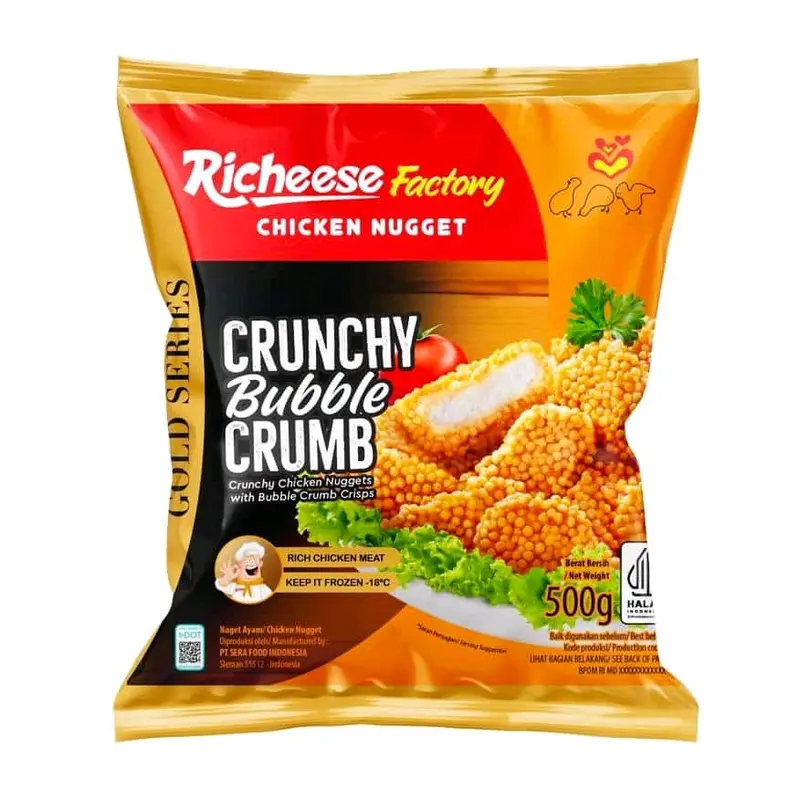 Richeese Factory Chicken Nuget Crunchy bubble crump Food Instan Makanan 0