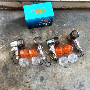 Riting Palu Bulat Kotak Diamond Besi Crhome Triple Kaca Lampu Sein Reteng sen CB GL