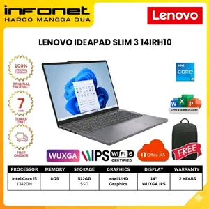 LENOVO IDEAPAD SLIM 3 14IRH10 I5 13420H 8GB 512GB SSD INTEGRATED 14" WUXGA IPS W11 OHS + M365 LUNA GREY