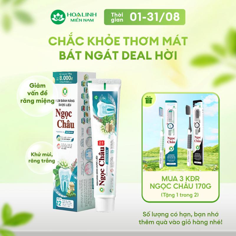 Kem đánh răng dược liệu Ngọc Châu Chuyên Gia 170g
