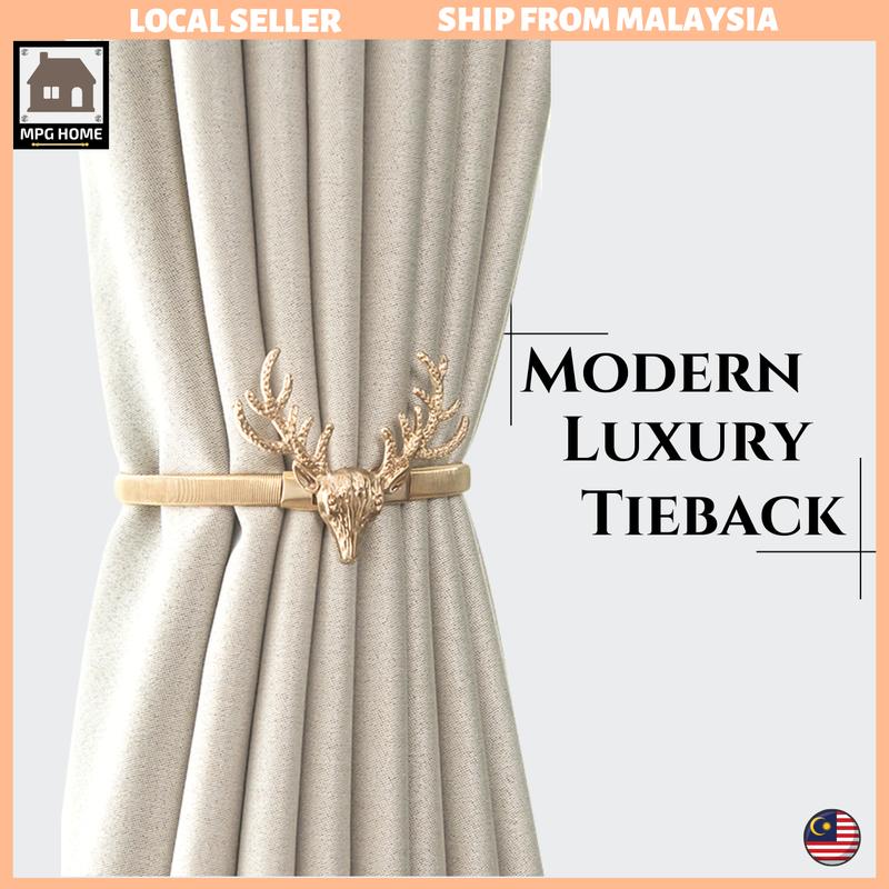 1Pc Luxury Alloy Curtain Tieback | Pengikat Langsir Alloy Spring ...