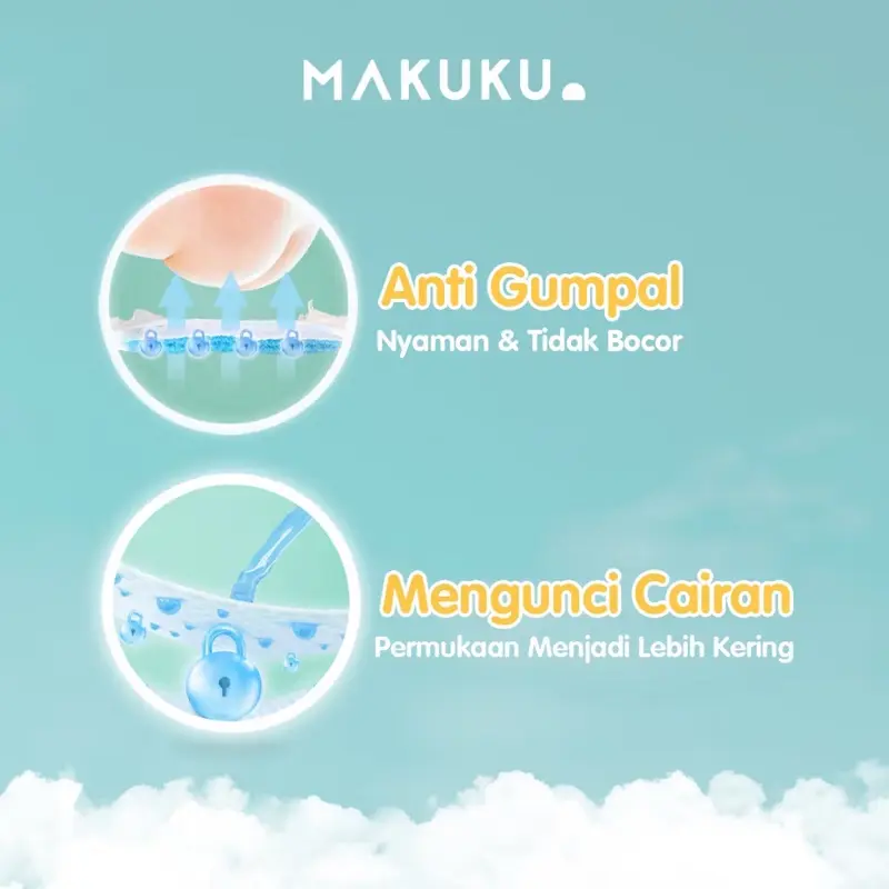 [Baru] Popok Makuku Fit Super Jumbo M60,L54,XL44 +6 pcs Bayi Diapers popok kering ekstra tipis 2