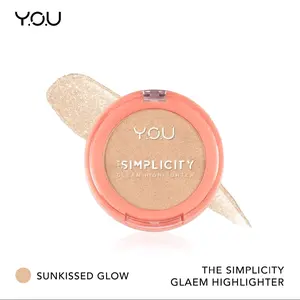(BUY 1 GET 1 FREE Shimmer CAPPUVINI) YOU Highliter Simplicity Glaem Highlighter Sunkissed Glow untuk Tampilan Cantik dan Bercahaya