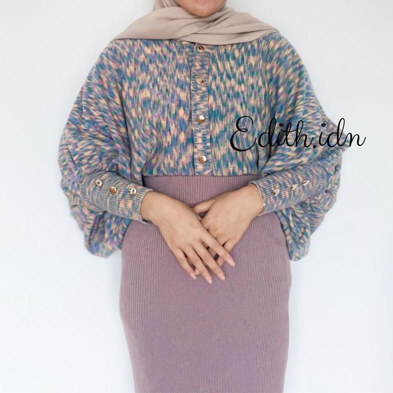 Edith - Nikita Cardigan Rajut Kalong Lucu Korean Style Big Size 1