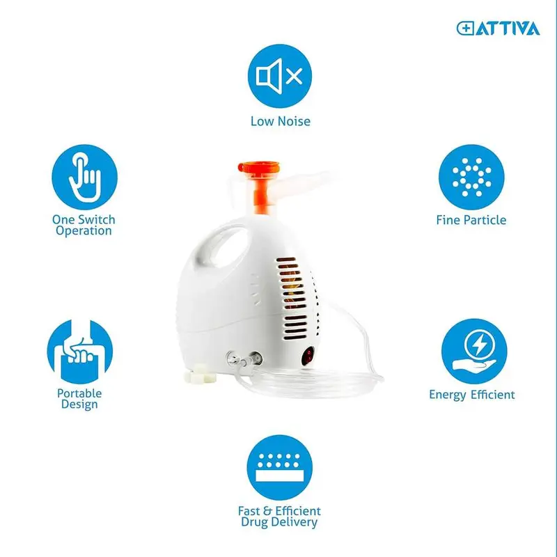Alat Terapi Pernapasan Anak Dewasa Lansia Compressor Nebulizer Atomizer TaffOMICRON GS-302 2