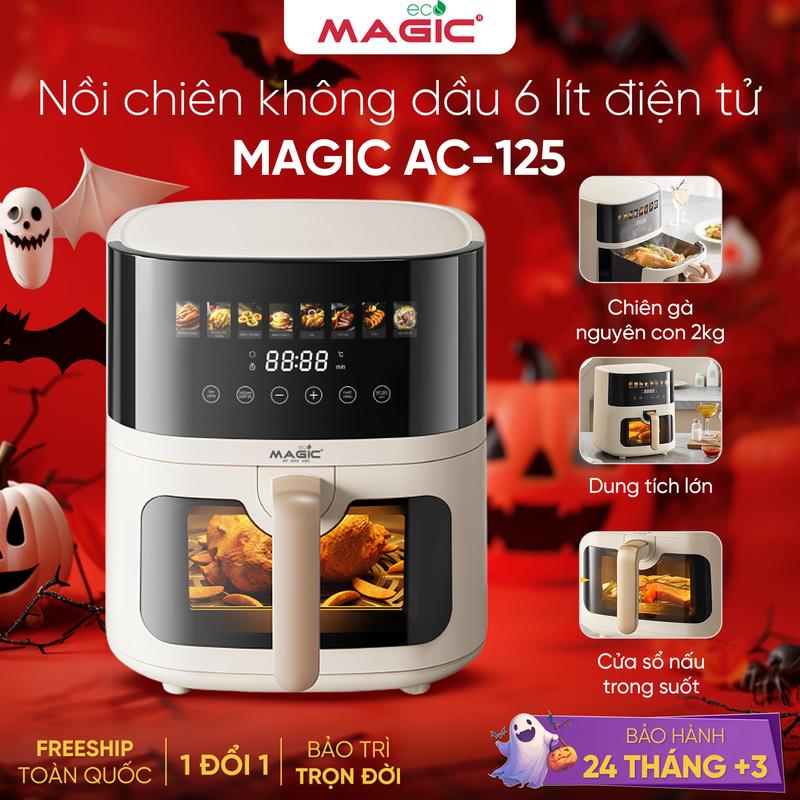 [magic] Nồi Chiên Không Dầu Magic Eco AC-125, Dung Tích 6L, Công Suất 1700W, Bảo Hành 24 Tháng.