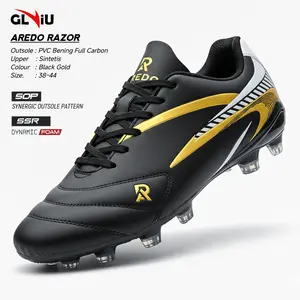 GLVIU Sepatu Bola Aredo Razor Size 38-43 Model Terbaru - Hitam Emas