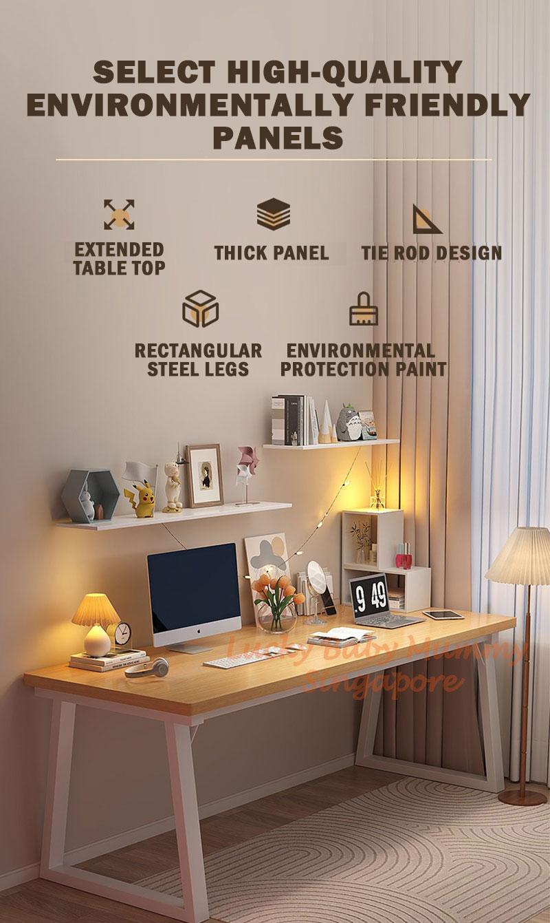 Product Introduction of A661 Minimalist Dual Study Table, Simple Modern Study Desk, Office Desk 16