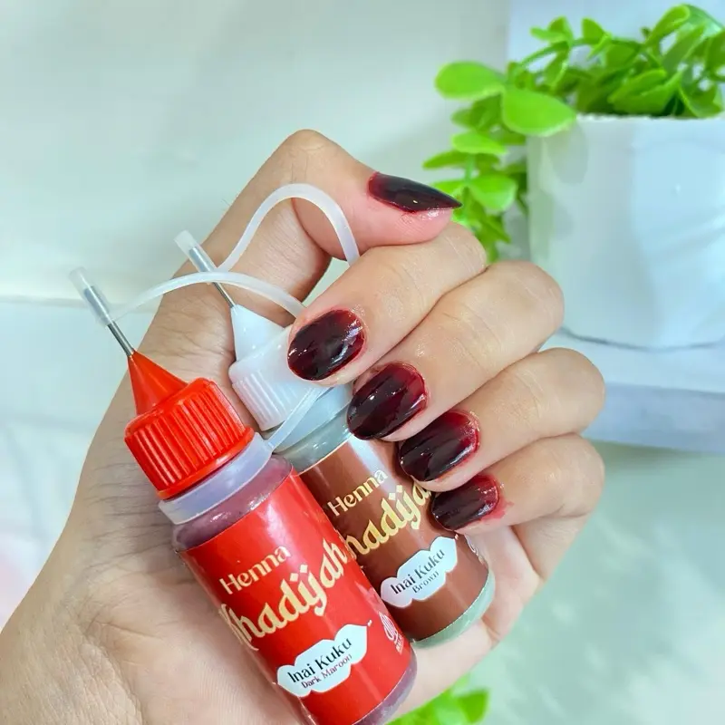(Dapat 4pcs) Paket lengkap Ombre Henna Khadijah Nail Buffer Vitamin kuku 6