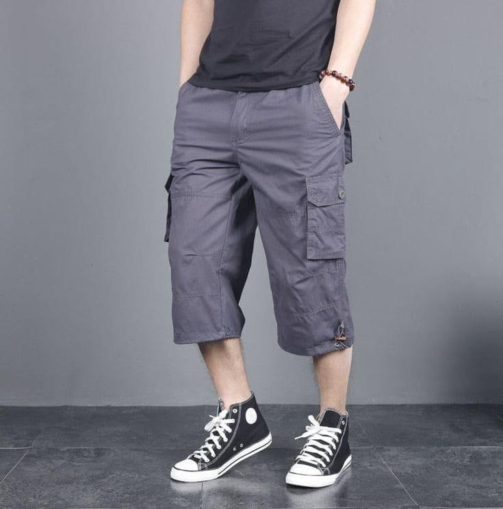 Celana Sirwal Premium Cargo Gabriel 7/8 Board Short untuk Pria - Hitam - Nyaman, Kantong - Katun, Twill - Ukuran L - Pendek, Kotak Casual celana  gombrong celana  pendek celana  pendek celana  pendek celana  sotong celana pendek mend celana  pendek 3⁄4