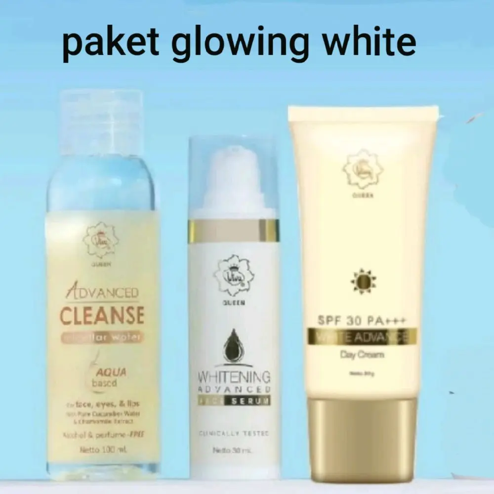 Paket Niacinamide Viva Queen White Glowing Advance Series Mencerahkan Wajah - Serum, Day Cream & Micellar Water - Kosmetik