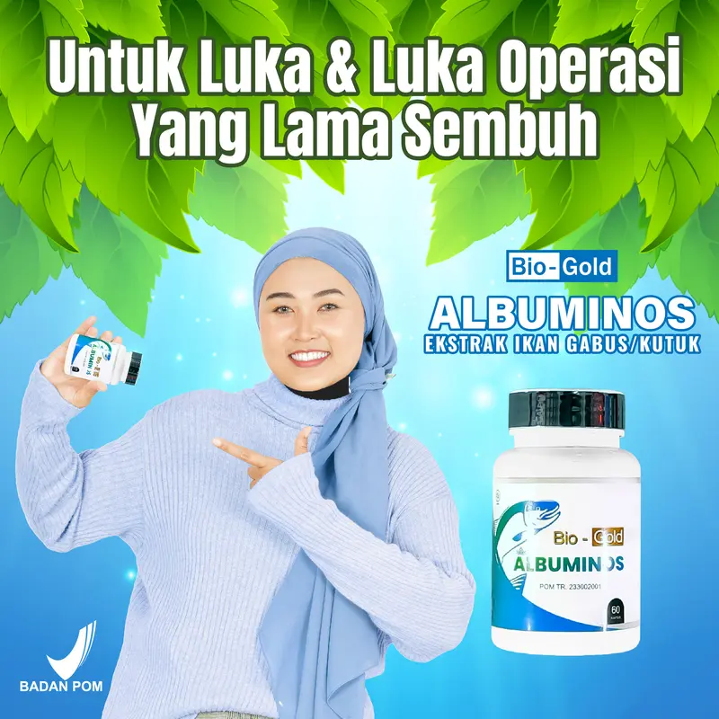 Bio Gold - Albuminos Ekstrak Channa Striata Ikan Gabus Bantu Luka Operasi Cepat Kering BPOM 4