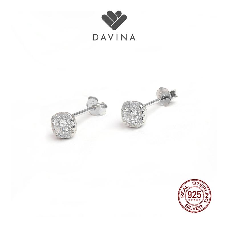 DAVINA Ladies Leilanie Earrings Sterling Silver 925 - Anting Wanita Perak S925 Tusuk Mata Kecil 1