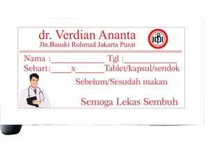 100 pcs LABEL OBAT TABLET Stiker Label Etiket Obat Tablet Sticker Label Mutu Cetak Harga Bersahabat Bahan Sticker Mat Tempel