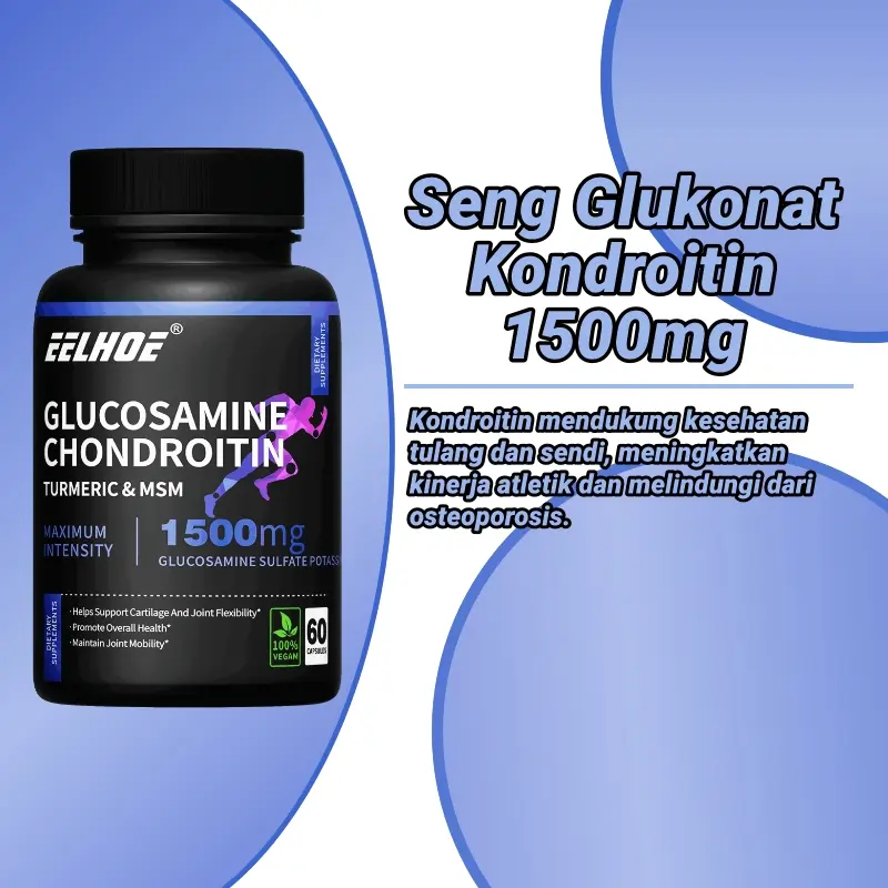 Glucosamine Chondroitin 1500 mg - Mendukung kesehatan tulang, anti penuaan dan mencegah osteoporosis 0