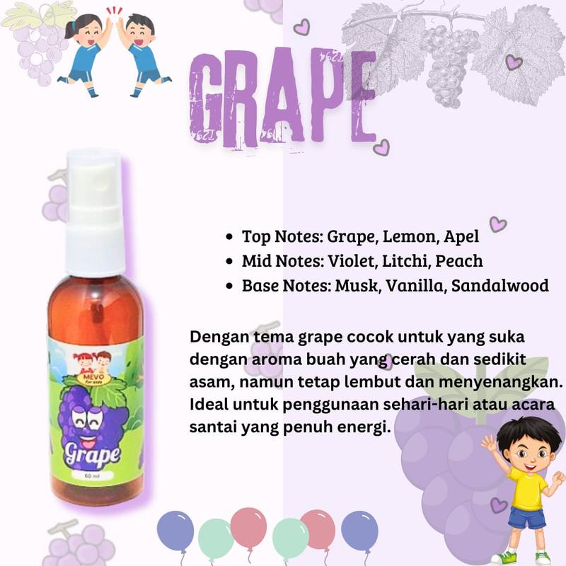 Product Introduction of NEW !!! Parfum Anak MEVO Little Kiddy 60 ml - Paket Hemat 5 pcs All Variant Mix 7