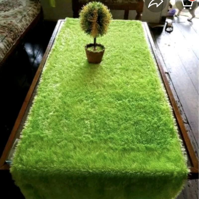 taplak meja polos ukuran 75cm x 45cm TAPLAK MEJA TAMU BULU RASFUR Kain 6