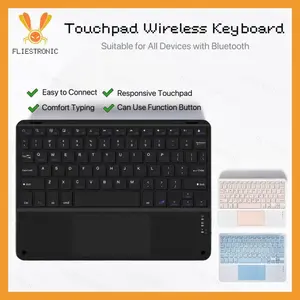 [CID] FLIESTRONIC Keyboard Bluetooth / Keyboar Wireles / Keyboard Nirkabel / Keyboard Portable Colorfull Mouse / Set Touch Macaron/ Portable 10 inch 2in1
