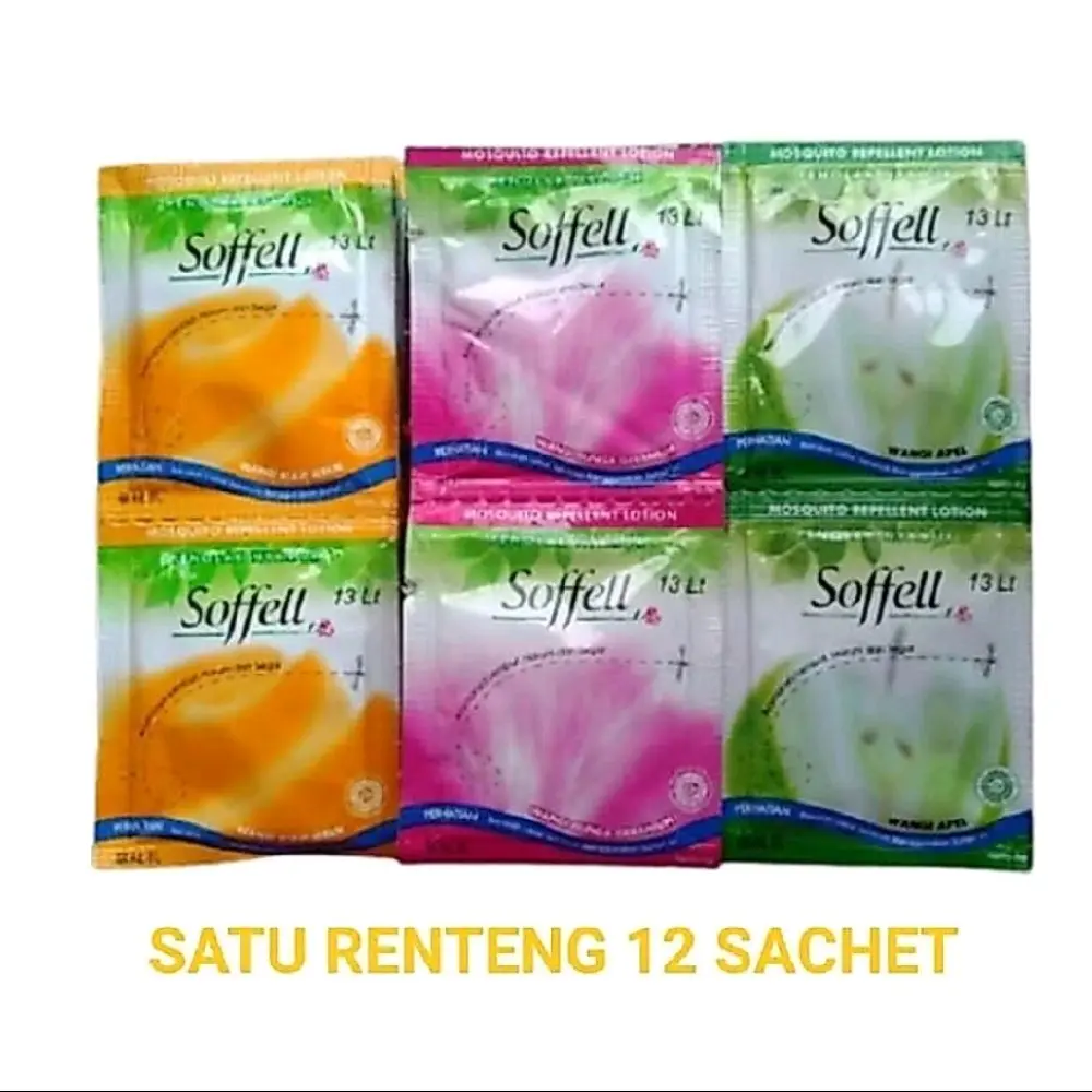 Paket 4 Renceng Soffell Anti Nyamuk 1 Renceng - 12 Sachet - Perlindungan Nyamuk yang Efektif